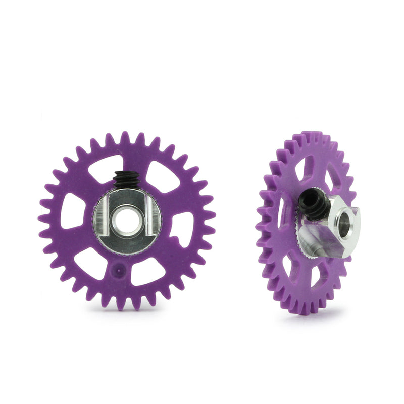 NSR-6430/31/32/33/34 - Spur, Sidewinder, Aluminium Hub, 3/32", Ø17.5mm, 30T-34T, plastic