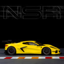NSR-0395 Corvette C8R Test Car YELLOW