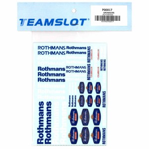 TeamSlot P00017 - Waterslide Decal (Sponsor - Rothmans)