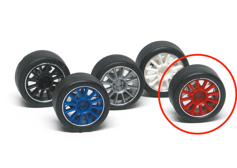 NSR-5428 - 12-Spoke Wheel Inserts, RED (for 17" wheels) 4pcs
