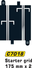 Scalextric C7018 - Starter Grid Half Straight, 175mm (2x)