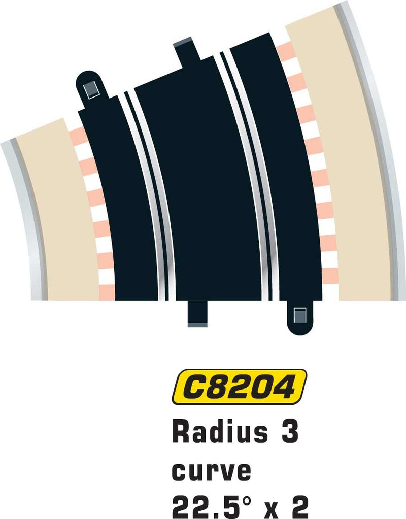 Scalextric C8204 - Radius 3 Curve, 22.5 degree (2x)