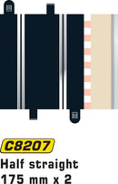 Scalextric C8207 - Half Straight, 175mm (2x)
