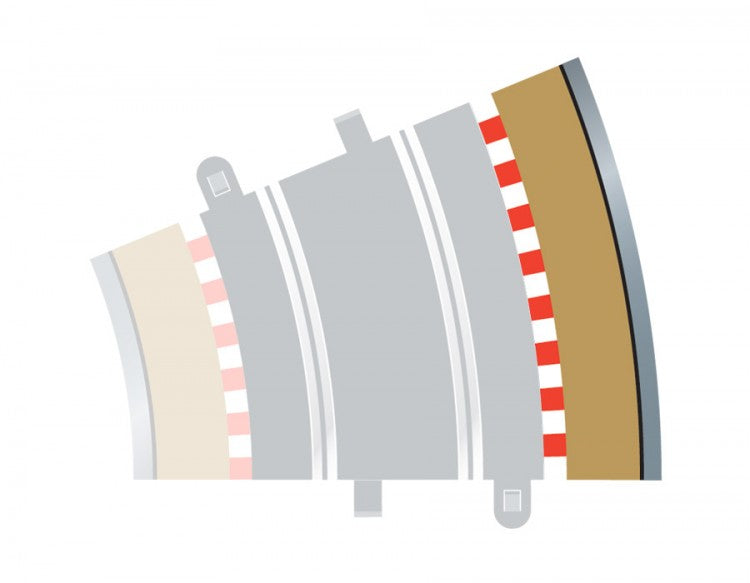 Scalextric C8224 - Radius 3 Outer Borders, 22.5 Degree (4x)