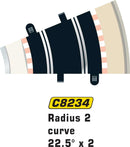 Scalextric C8234 - Radius 2 Curve, 22.5 degree (2x)