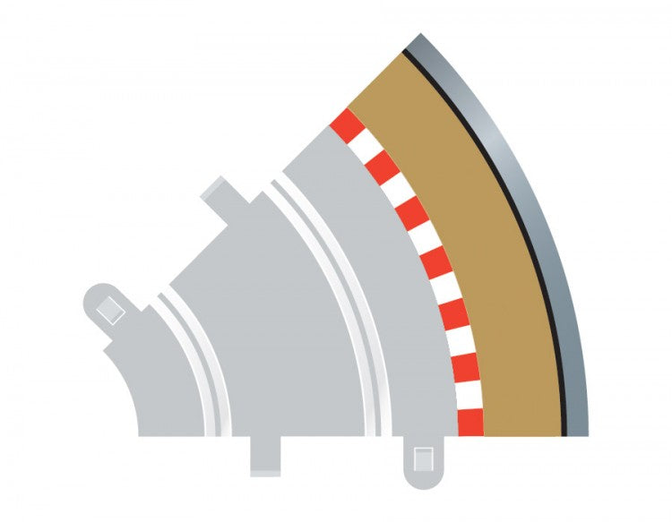 Scalextric C8240 - Radius 1 Outer Borders, 45 Degree (4x)