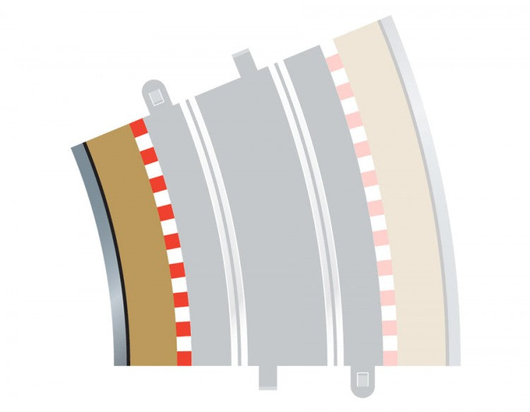 Scalextric C8282 - Radius 4 Inner Borders, 22.5 Degree (4x)