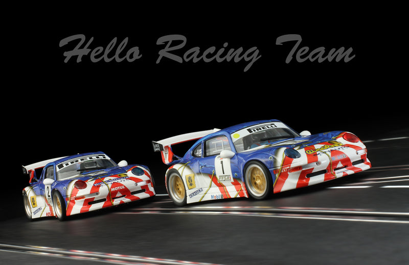 RevoSlot RS0116 - Porsche 911 GT2 #1 & #2 Hello Racing Team Twin Car Set