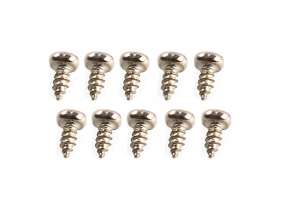 WLToys K989-12 - Pan Head, Tapping Screws (3x1.2)mm (10x)