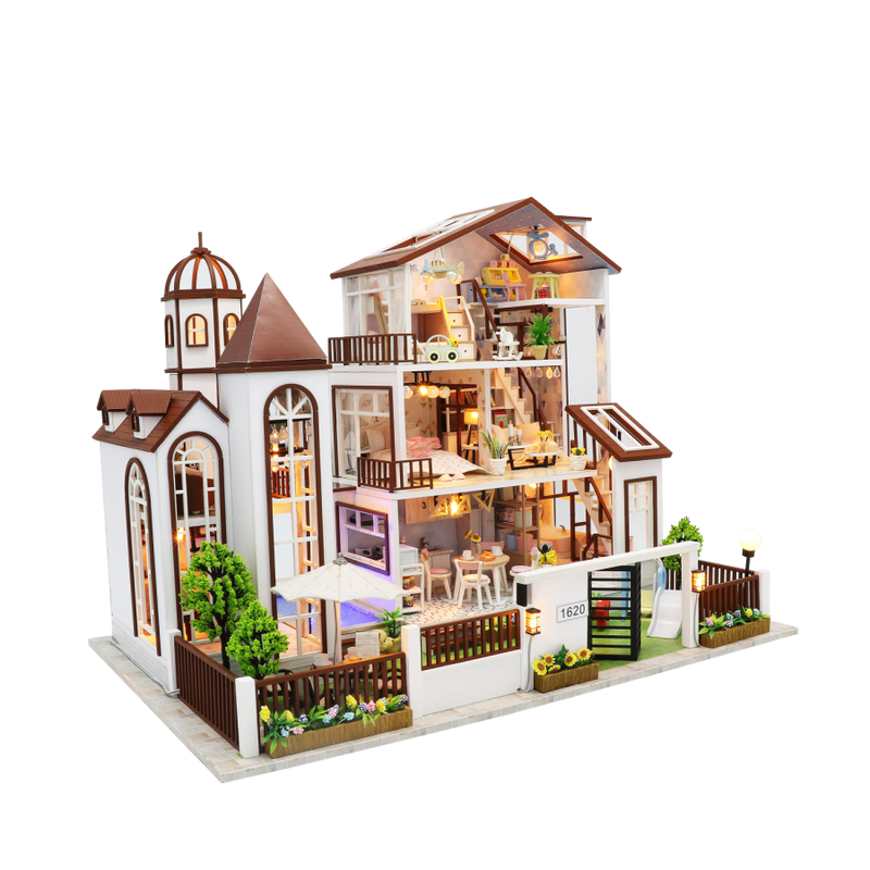 L901Z - "Love You All The Way" 3-Storey Mansion (w/acrylic dust cover, tool set, musical box)