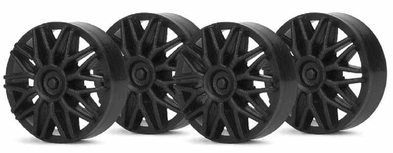 Slot.It PA03b - BBS Wheel Insert, Black, for PA17/24 (4x)