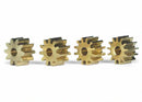 Slot.It PSMX - Brass Pinions set, 10/11/12/13-teeth, Ø6.5mm (1 each)