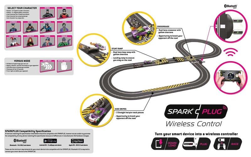 Scalextric C1415M - Batman vs Joker Spark Plug Analogue Race Set